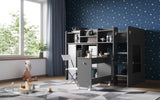 Flair Wizard Junior High Sleeper Workstation Grey