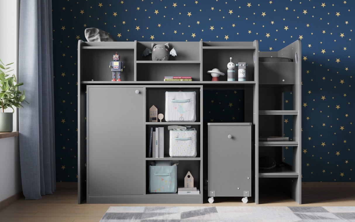 Flair Wizard Junior High Sleeper Workstation Grey
