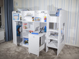 Flair Wizard Junior High Sleeper Workstation White