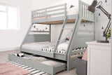 Flair Ollie Triple Bunk Bed with Drawers Grey