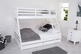Flair Ollie Triple Bunk Bed with Drawers White