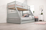 Flair Ollie Triple Bunk Bed with Drawers Grey