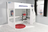 Flair Cosmic High Sleeper with Desk White