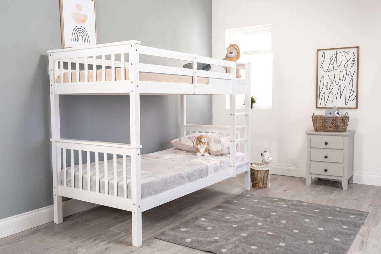 Flair Zoom Wooden Detachable Bunk Bed White