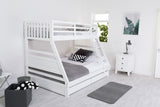 Flair Ollie Triple Bunk Bed with Drawers White