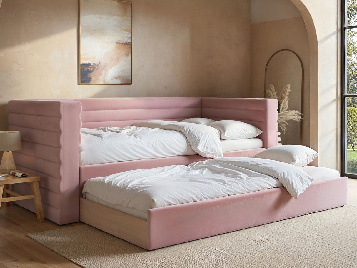 Flair Yuma Guest Bed Pink Velvet