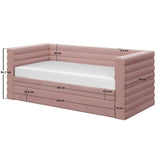 Flair Yuma Guest Bed Pink Velvet