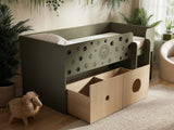 Flair Zaiden Mid Sleeper with Toy Box Green