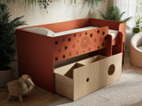Flair Zaiden Mid Sleeper with Toy Box Orange