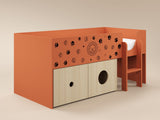 Flair Zaiden Mid Sleeper with Toy Box Orange
