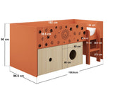 Flair Zaiden Mid Sleeper with Toy Box Orange