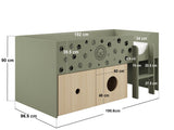 Flair Zaiden Mid Sleeper with Toy Box Green