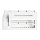 Flair Zeno Staircase Low Bunk with Storage White