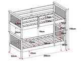 Flair Zoom Small Single Detachable Bunk Bed White